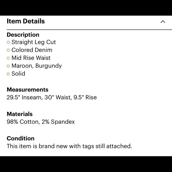 NEW Carmar Maroon Denim Blue Jean Jeggings 26 - Picture 5 of 5